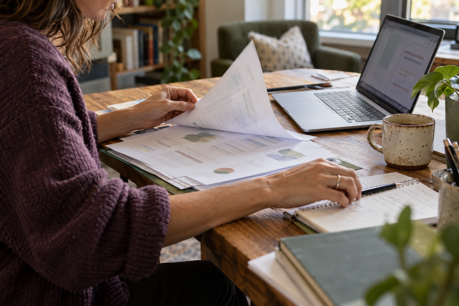 Reviewing a practice's monthly financial reports